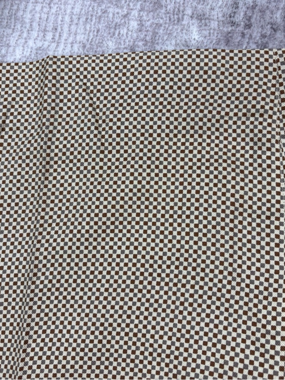Linda Allard for Ellen Tracy Pleated Silk Pants Women’s 6 Brown Gray Micro Check - Picture 10 of 11